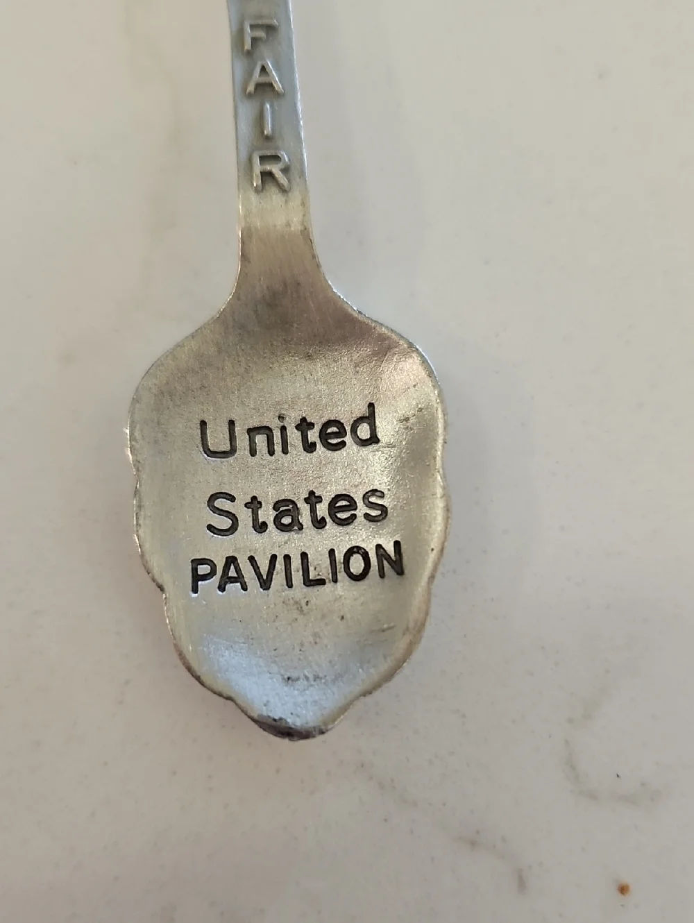 United States World Fair 1982 Commemerative Souvenier Spoon By Fort Silver Tone